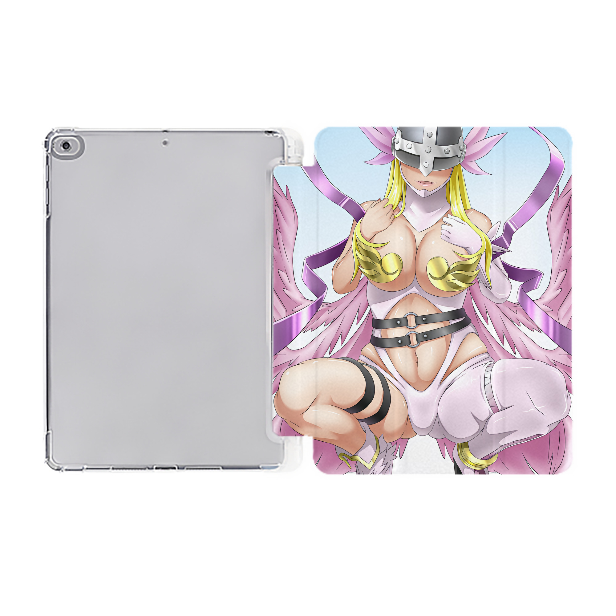 （画像用） Digimon デジタルモンスター/デジモン IPad ケース ペン収納付き 三つ折りスタンド PUレザー×シリコン 対応機種9.5/10.5/10.9インチ
